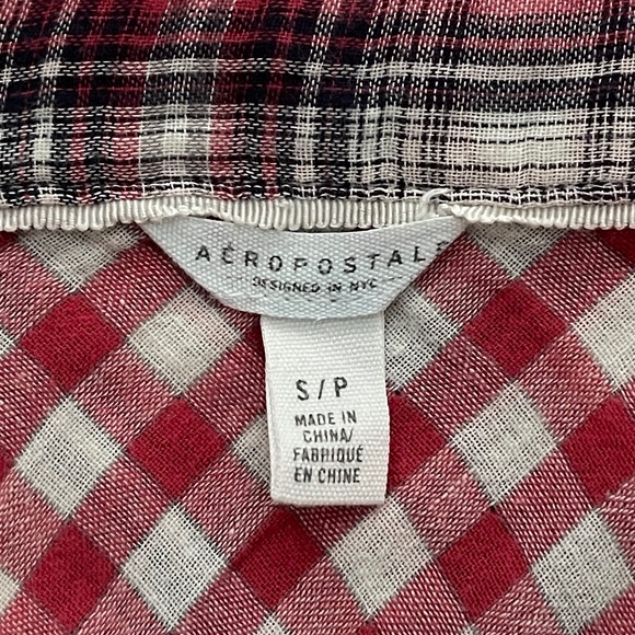 AEROPOSTALE Women’s Long Sleeve Plaid Lined Button Down Shirt S/P - Picture 13 of 14